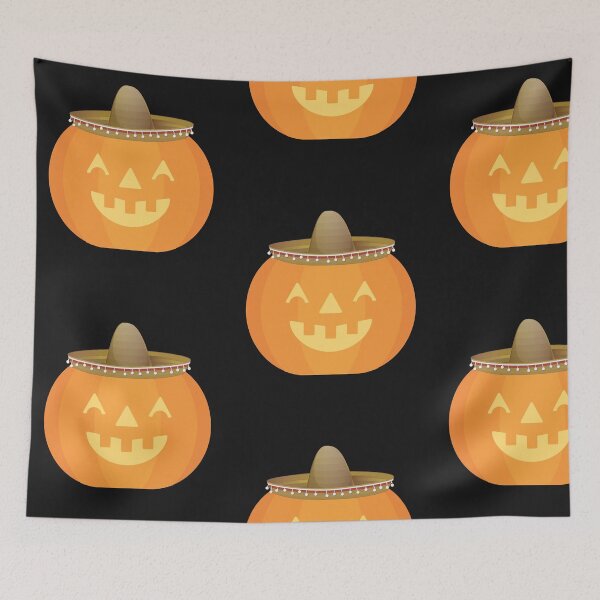 Item preview, Spooky Latino Sombrero Carved Pumpkin Halloween Hallows Eve Celebration designed and sold by treasures83.