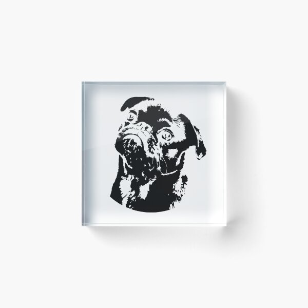 Item preview, Black pug silhouette designed and sold by taraalpert.