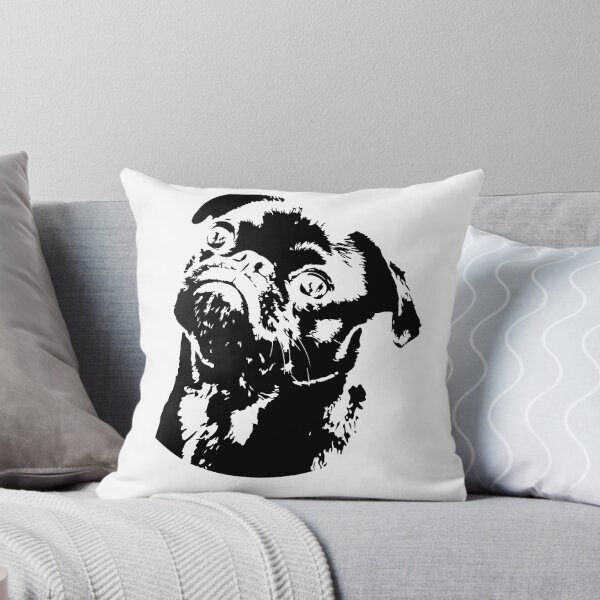 Item preview, Black pug silhouette designed and sold by taraalpert.