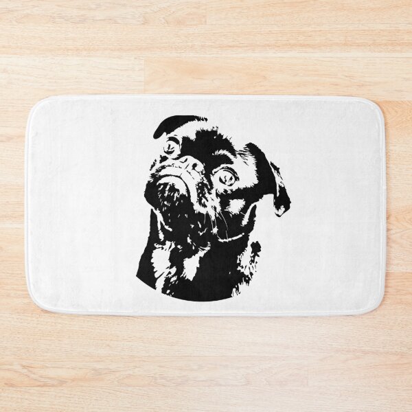 Item preview, Black pug silhouette designed and sold by taraalpert.