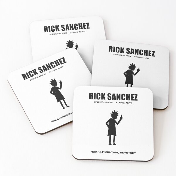 Rick Sanchez - Rikki-Tikki-Tavi Beyotch! Coasters (Set of 4)