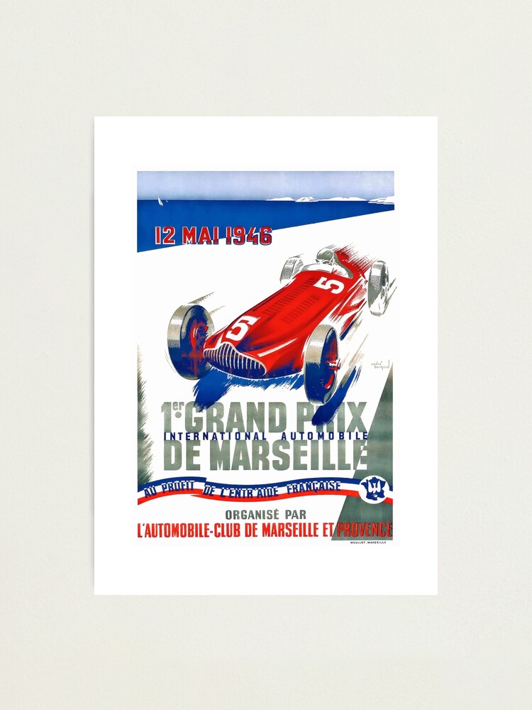 Poster for Sale avec l'œuvre « Affiche du Grand Prix de Monaco 1965 » de  l'artiste retrographics