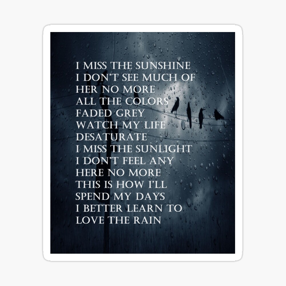 Rain Lyrics Poster By Modmomo Redbubble