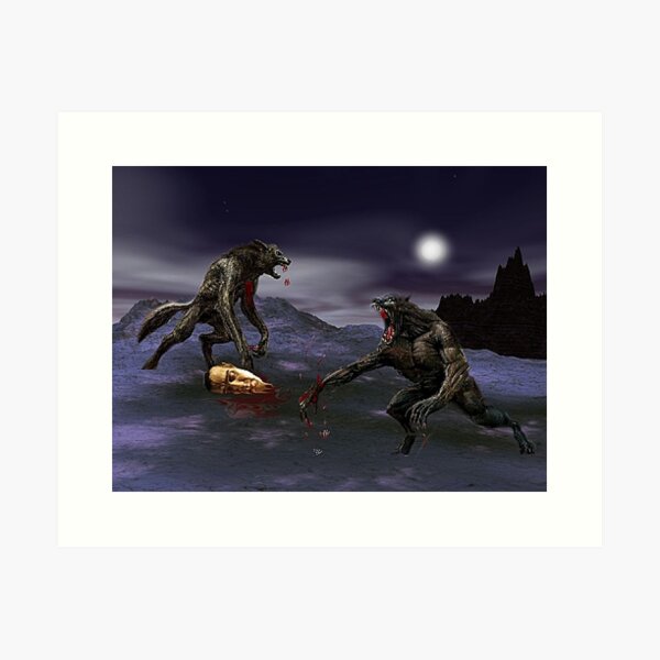 Item preview, Werewolf Fight designed and sold by Norma Jean’s Art.