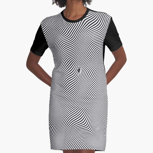 Monochrome Graphic T-Shirt Dress