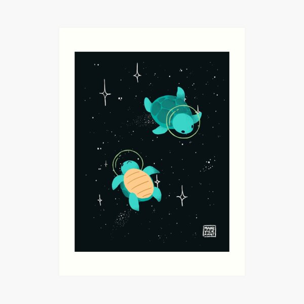 Space Turtles Art Print