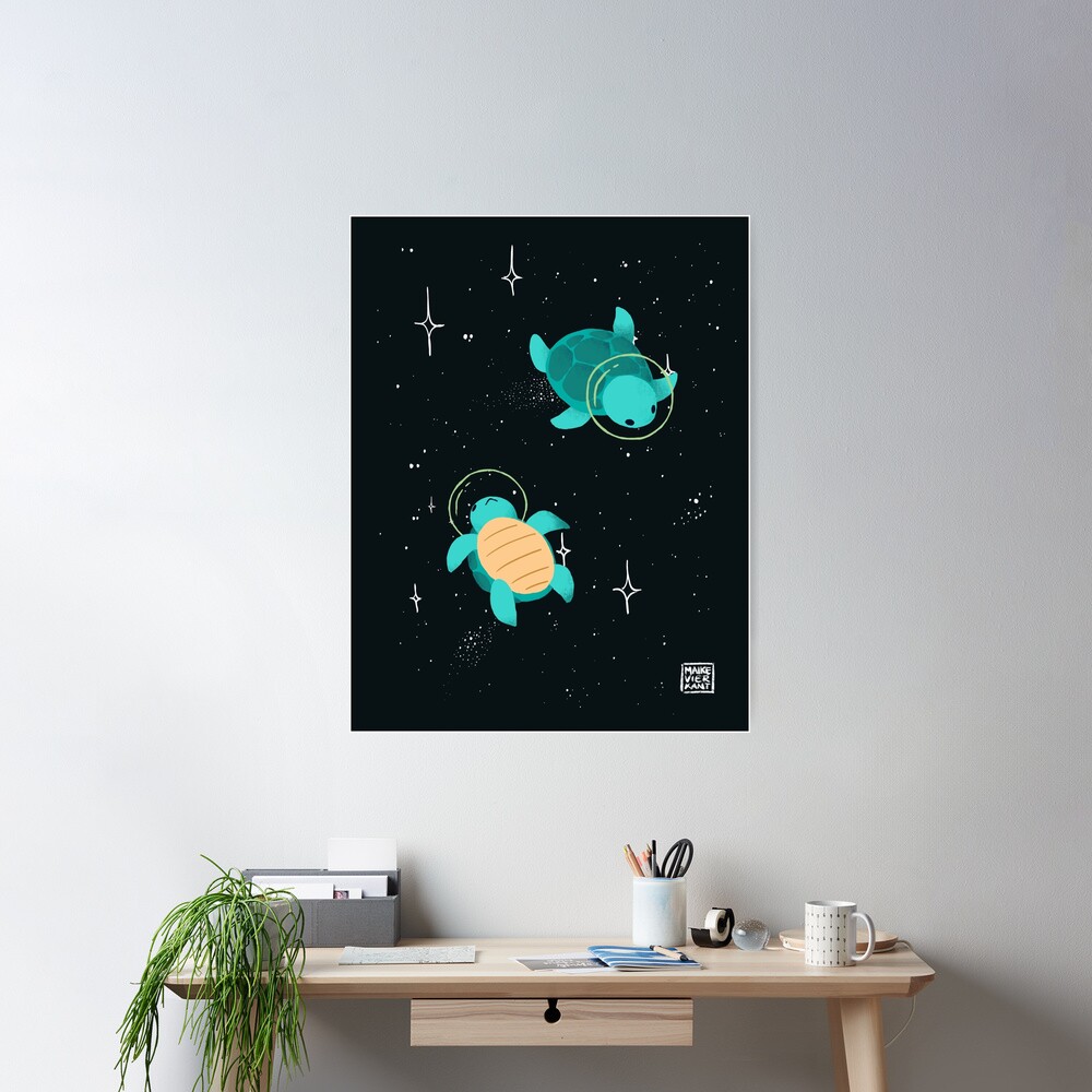 Space Turtles Poster