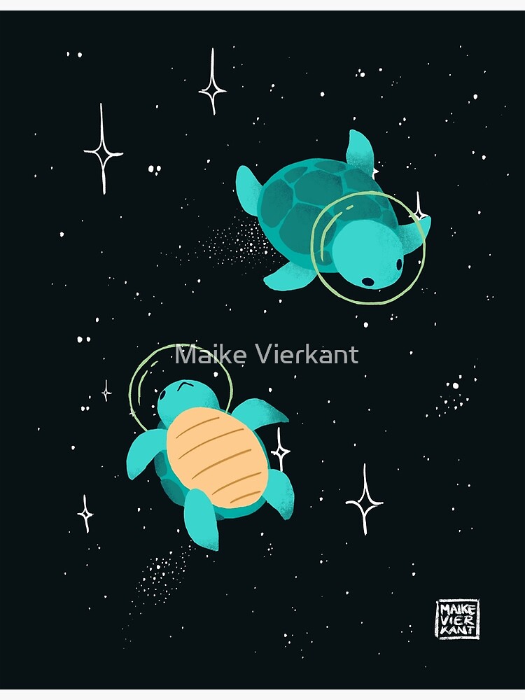 Artwork view, Space Turtles designed and sold by Maike Vierkant