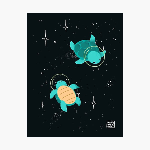 Space Turtles Photographic Print