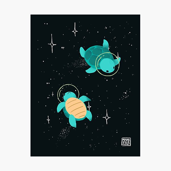 Item preview, Space Turtles designed and sold by Maike Vierkant - Connecting the Cute and the Nerdy.