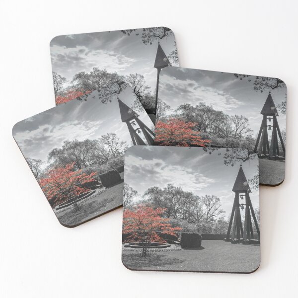 Item preview, Red tree in black and white landscape designed and sold by lena-maximova.