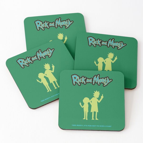 Rick and Morty Quotes Coasters (Set of 4)
