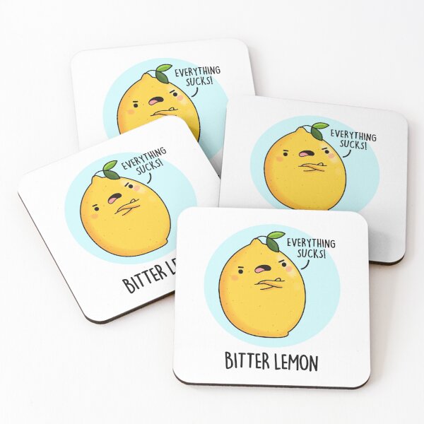 Item preview, Bitter Lemon Funny Fruit Puns  designed and sold by punnybone.