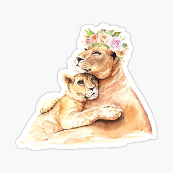 Stickers Sur Le Theme Maman Et B C3 b C3 Lion Redbubble