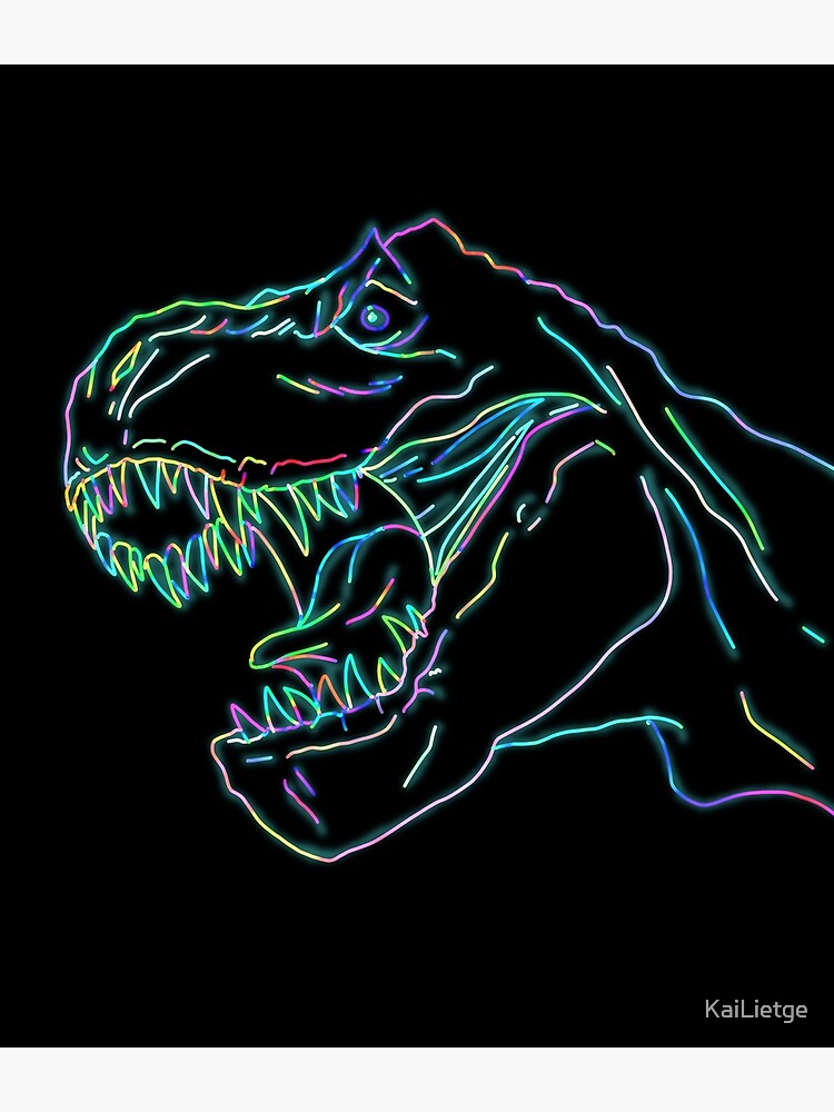 t rex neon sign