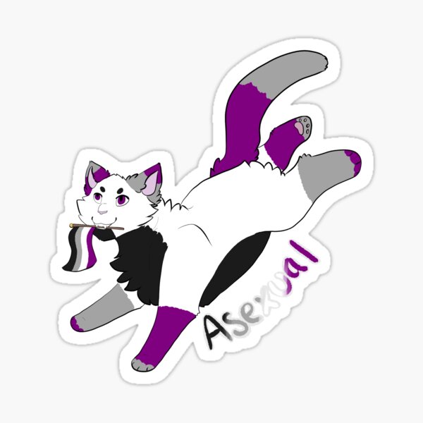 Pride Cats Asexual V2 Sticker For Sale By Lozwozhere Redbubble 