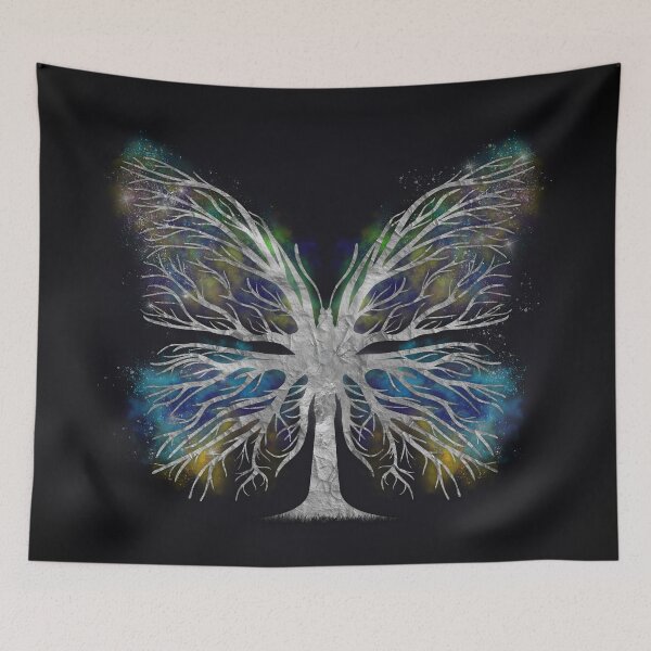 Item preview, Butterfly Tree - Silver Color Mist designed and sold by k9printart.