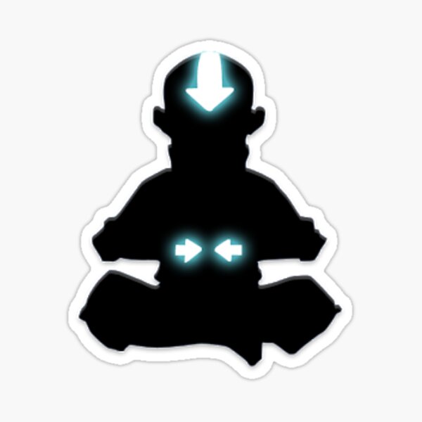 État d'avatar du dernier maître de l'air Aang Silhouette Sticker