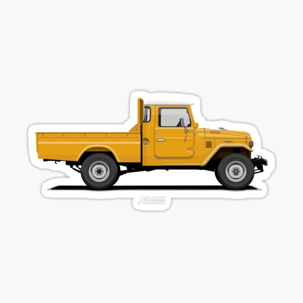 Land Cruiser FJ45 Pick Up Yellow Sticker