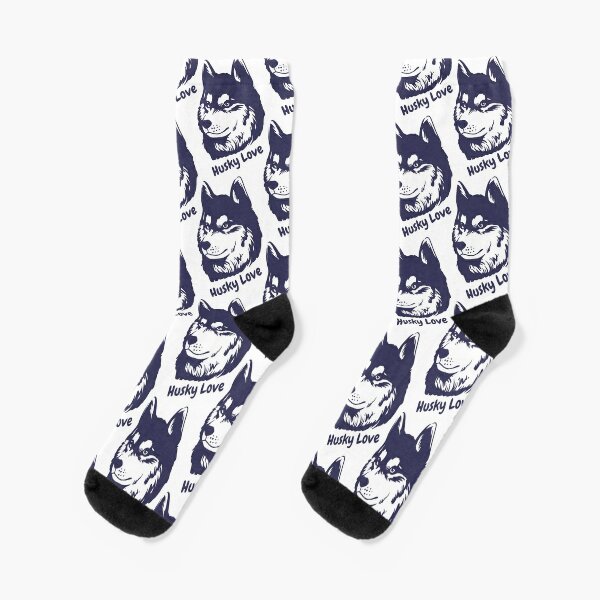 Siberian Husky Christmas Pattern Sublimation Socks – Rockin Da Dogs