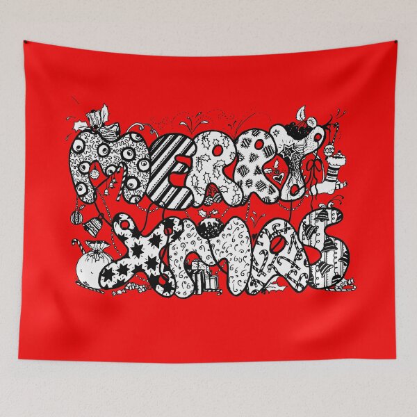 Item preview, Merry Xmas Aussie Tangle with Coloured Background designed and sold by Heatherian.