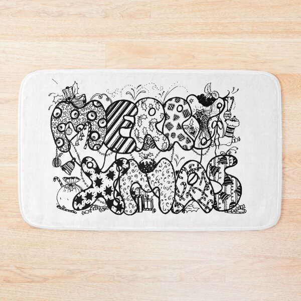 Item preview, Merry Xmas Aussie Tangle in Black  designed and sold by Heatherian.