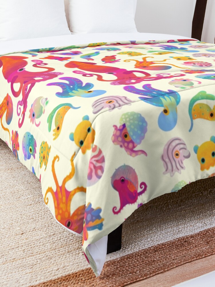 Alternate view of Cephalopod - pastel Comforter