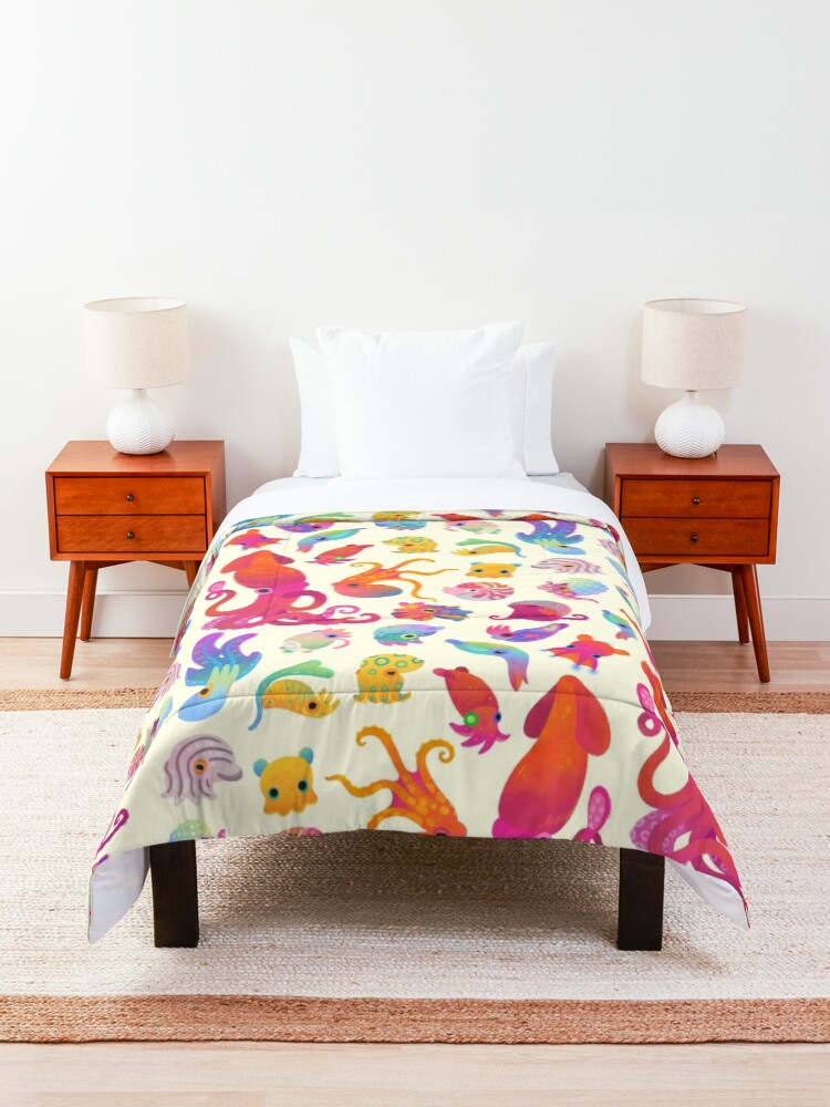 Alternate view of Cephalopod - pastel Comforter