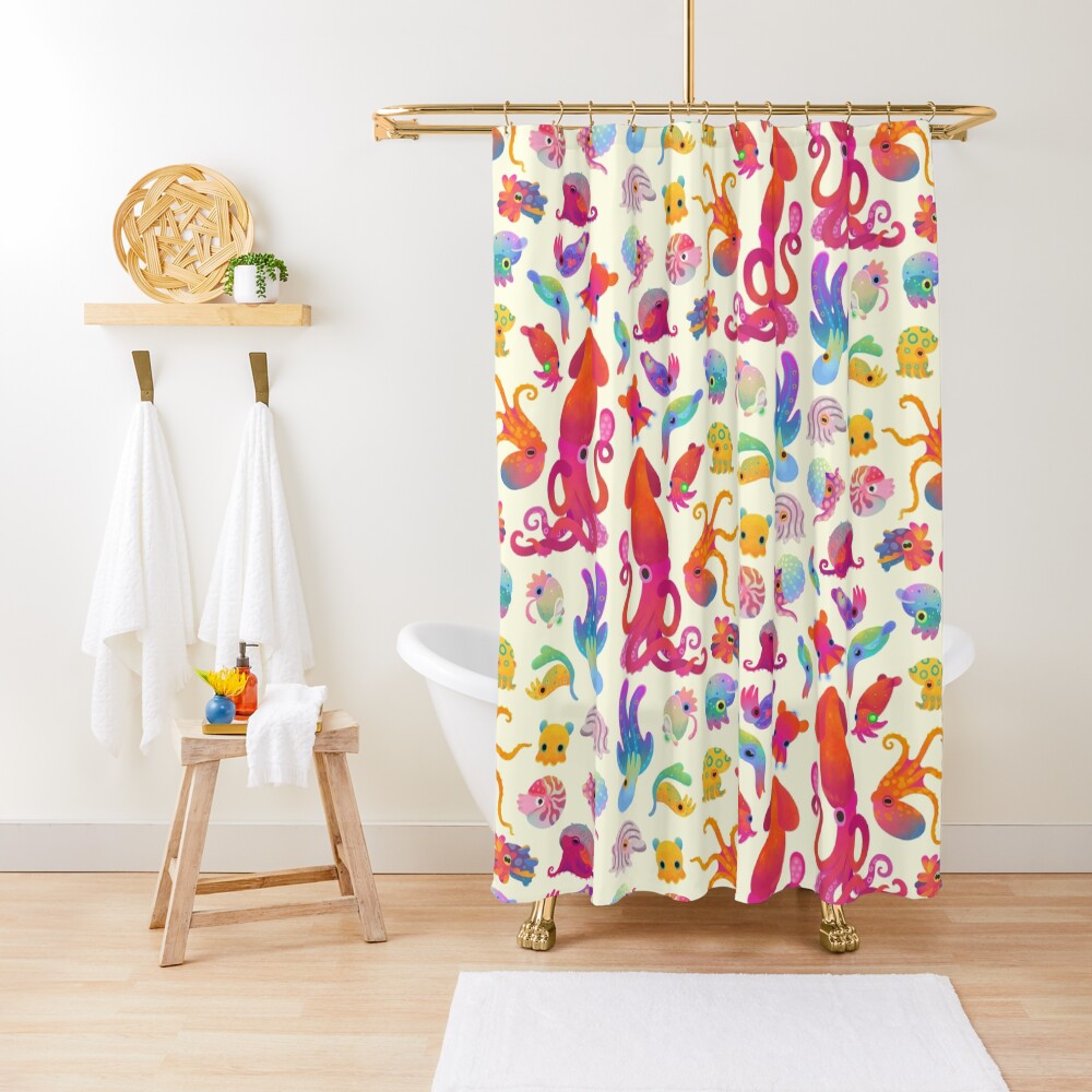 Cephalopod - pastel Shower Curtain