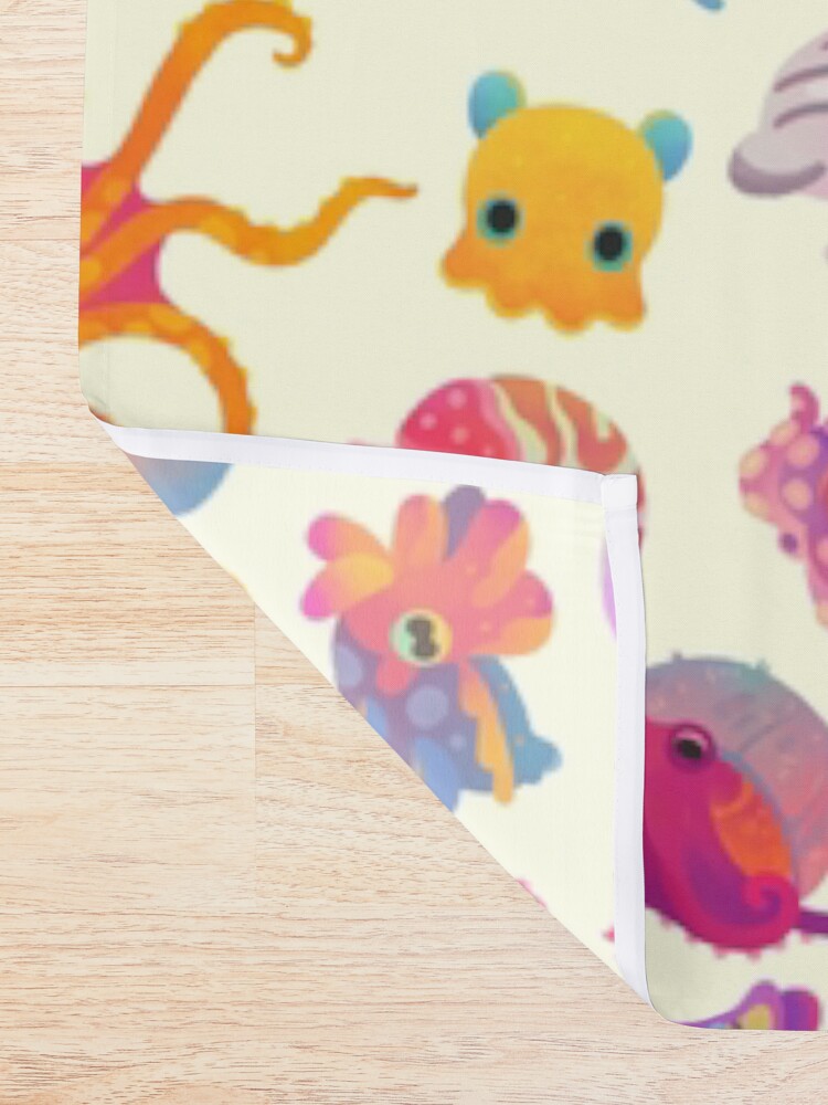 Alternate view of Cephalopod - pastel Shower Curtain