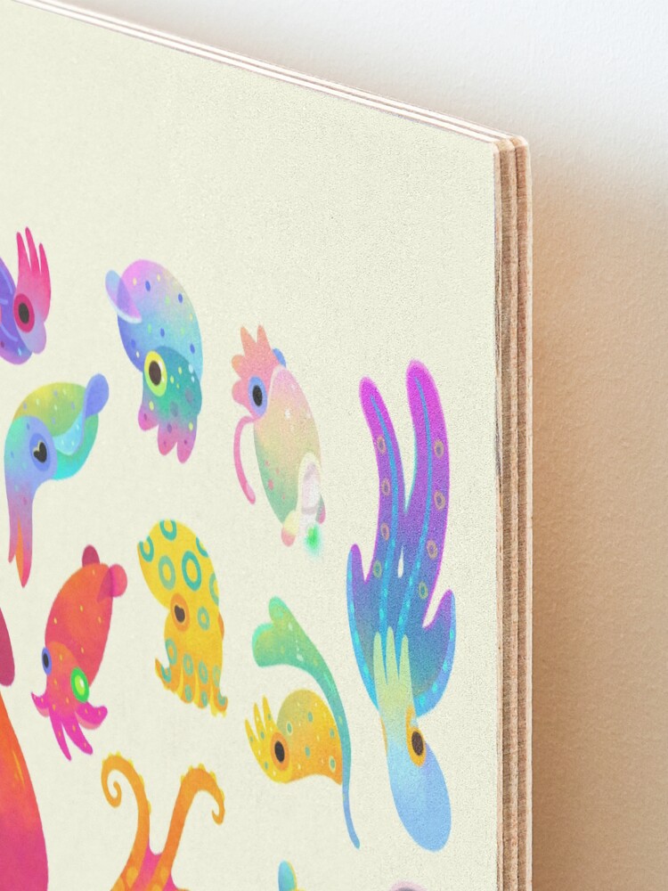 Alternate view of Cephalopod - pastel Mounted Print