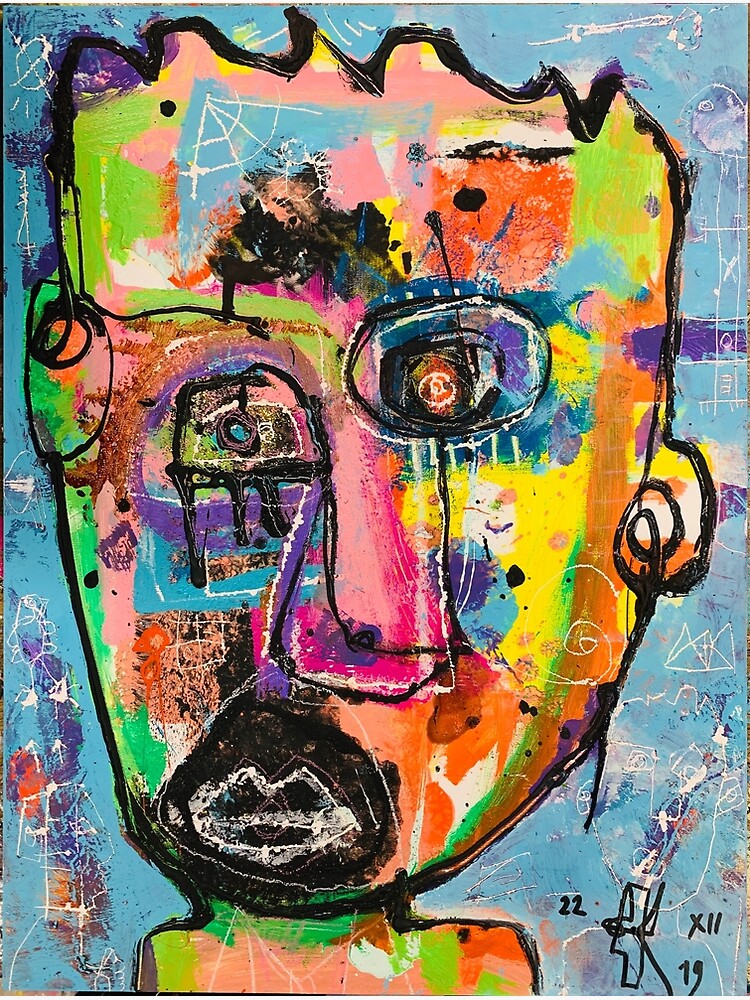 "Neo-expressionism, Brut Art, Spontaneous Art, Black And Colors" Art ...