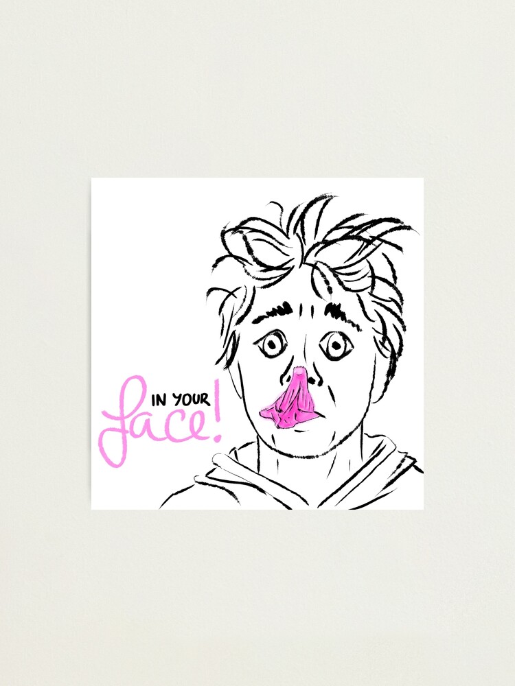 Alternate view of In your face! bubble gum Photographic Print
