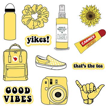 VSCO Yellow Stickers Pack