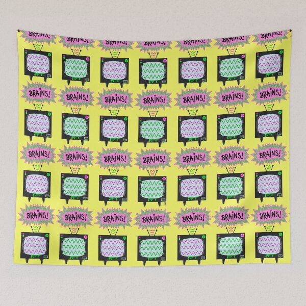 Item preview, Zombie TV multi pattern designed and sold by Kirsty Finnigan.