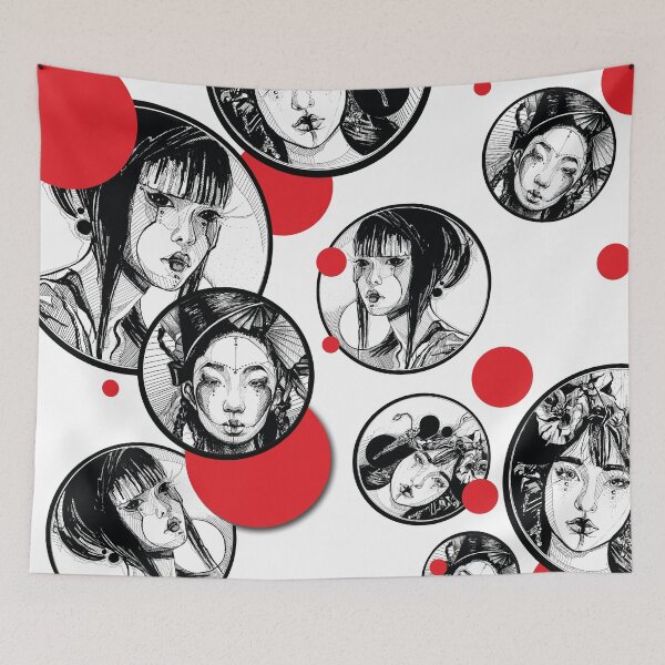 Item preview, RORSHACHS GEISHAS and bubbles designed and sold by ARTbubble.