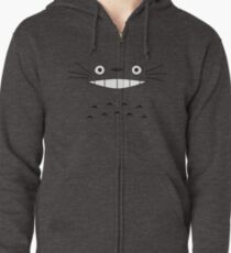 Totoro Face Zipped Hoodie