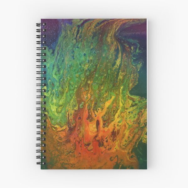 Item preview, rainbow fairy fire, acrylic pour, reds and  designed and sold by myatticstudio.