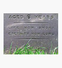 Kirk Langley Gravestone Photographic Print