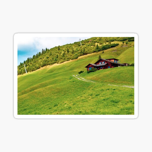 A view of Malbun in Liechtenstein Sticker