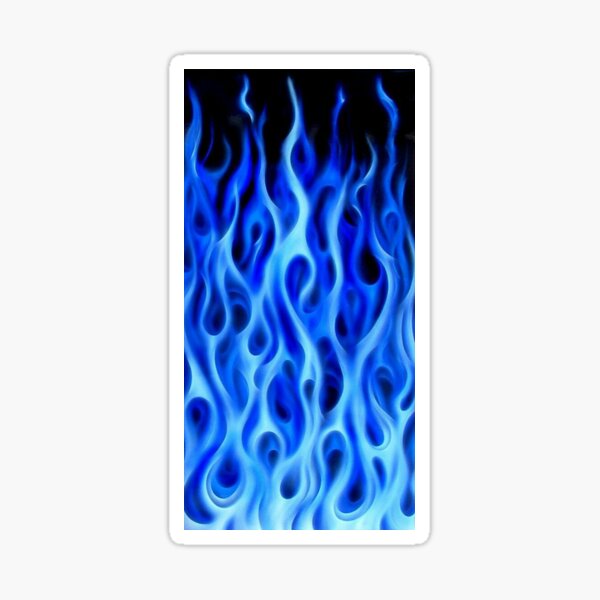 Blue Flames Sticker For Sale By Muszar Redbubble