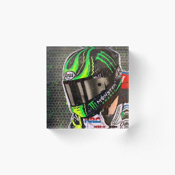 Cal Crutchlow graffiti painting by DRAutoArt Acrylic Block