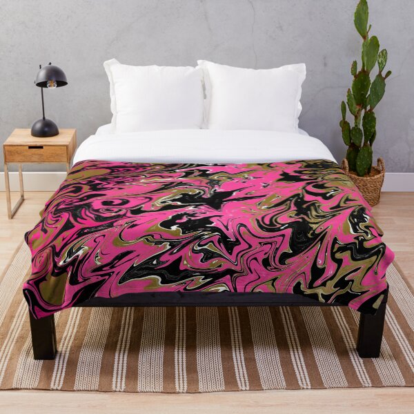 Item preview, Pink and Black Marble Abstract designed and sold by tmckaydesigns.