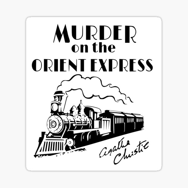 Murder on the Orient Express Agatha Christie book cover Sticker