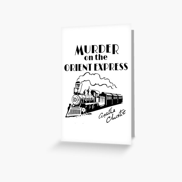 Murder on the Orient Express Agatha Christie book cover Greeting Card