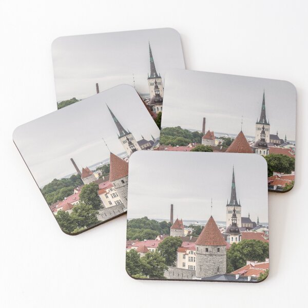 Item preview, Aerial cityscape of old town of Tallinn designed and sold by lena-maximova.