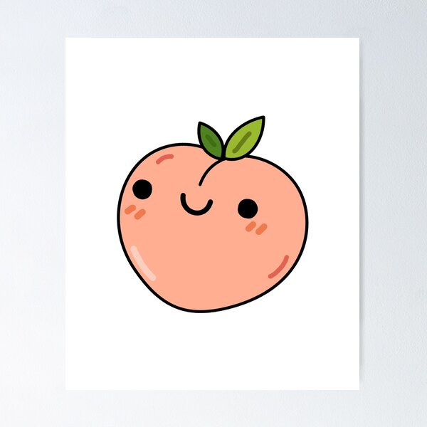 Artikelvorschau, Kawaii Pfirsichfrucht entworfen und verkauft von kawaiilife.
