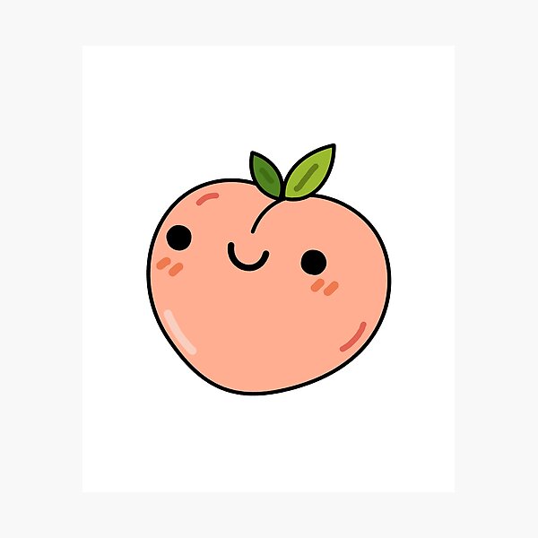 Artikelvorschau, Kawaii Pfirsichfrucht entworfen und verkauft von kawaiilife.