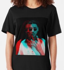 apache 207 merch blue red Slim Fit T-Shirt