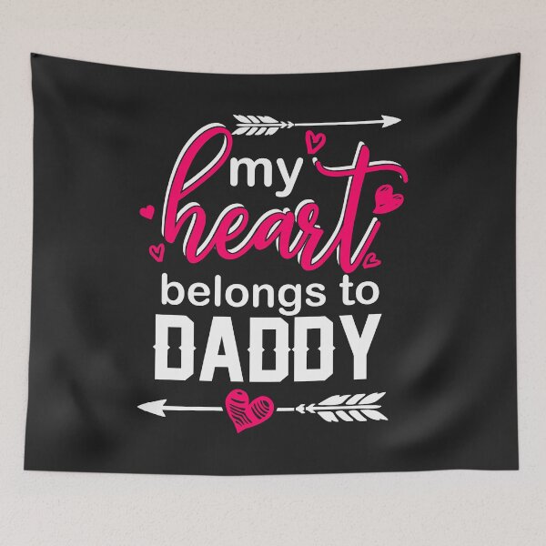 Item preview, My heart belongs to Daddy Cute Valentines Day gift for girls designed and sold by hadleydesigns.